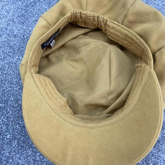 TOPSHOP MUSTARD TAN BAKERS HAT BERET CAP PUFFY Y2K - Picture 6 of 7